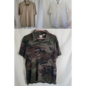 Polo Golf Shirts LOT of 3 Men's Large Levi's Dockers Field Gear sportswear EUC